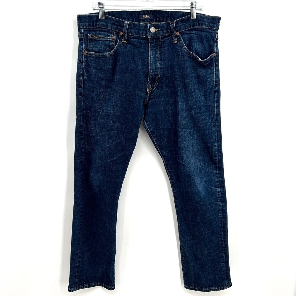 POLO RALPH LAUREN Men's Straight Leg Denim Blue Jeans Size 36 x 30